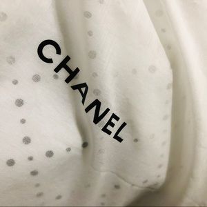 CHANEL 14” L x 10.5” Garment Cloth Zip Bag Pouch